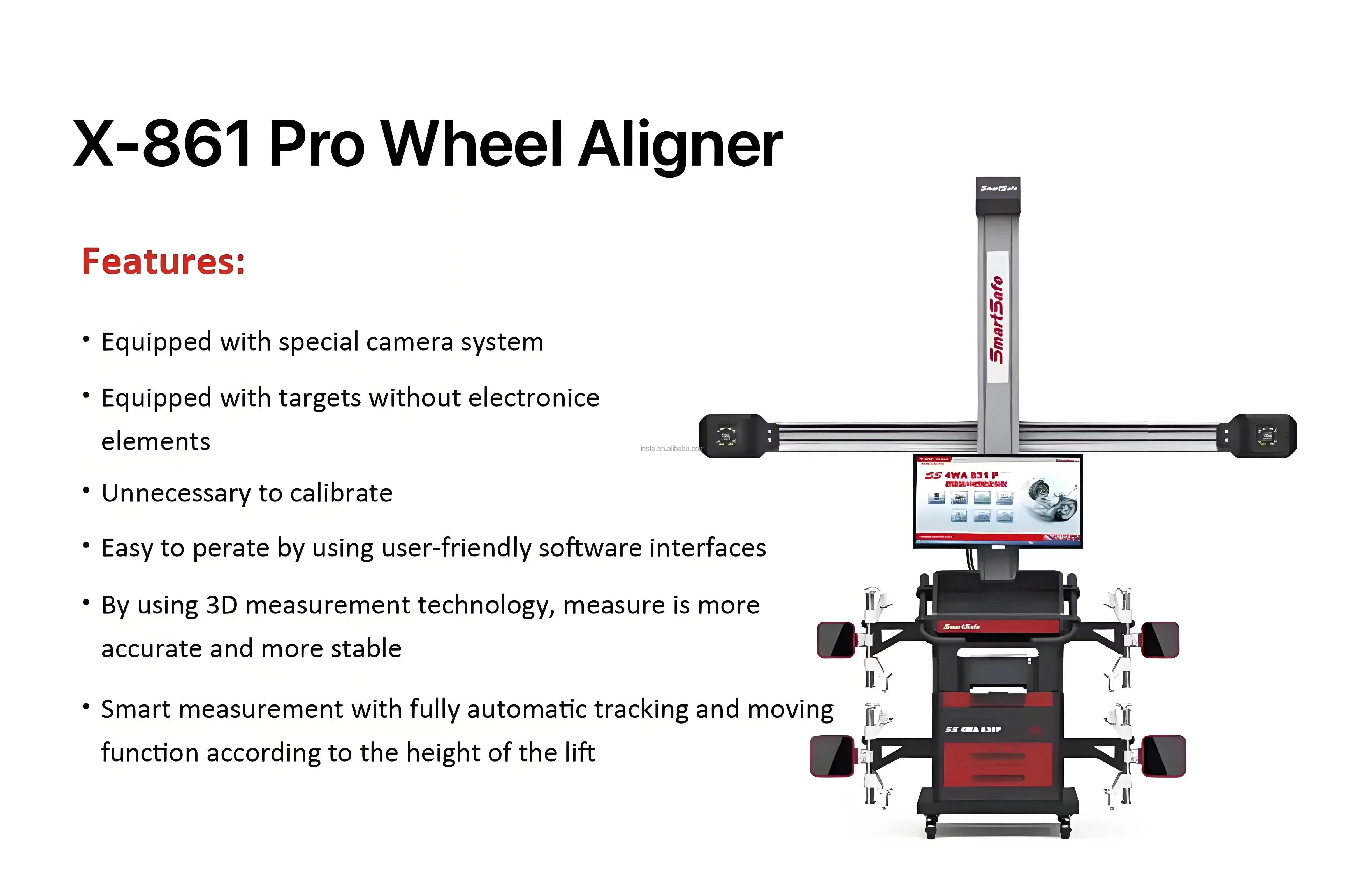 Launch X-861PRO Auto Tracking 3D Car Four Wheel Alignment Machine