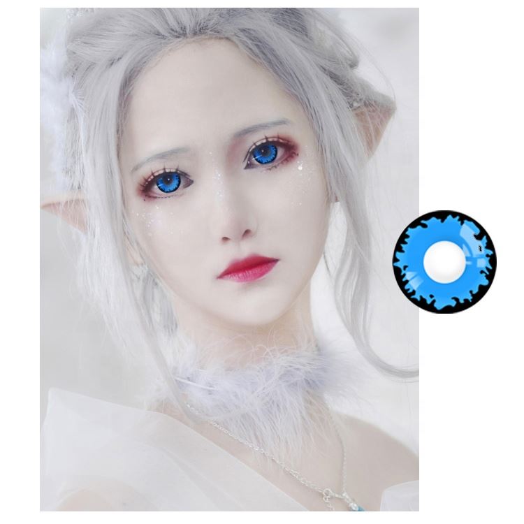 Realcon Wholesale Blue Halloween Colored Contact Lens Eye Contacts Factory