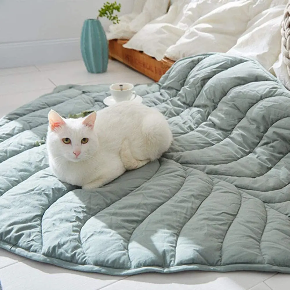 Складной детский игровой коврик в форме листа, хлопковый коврик для ползания, коврик для ползания, подушка, Спортивная игрушка, детский игровой коврик