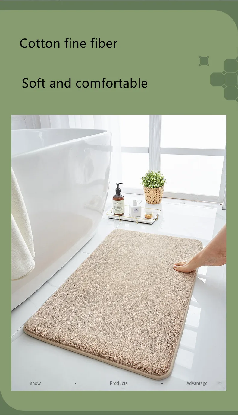  Super Absorbent Water Fast Dry 100% polyester Flooring Rug Non-slip Carpet Bath Play Rubber Door Mat factory