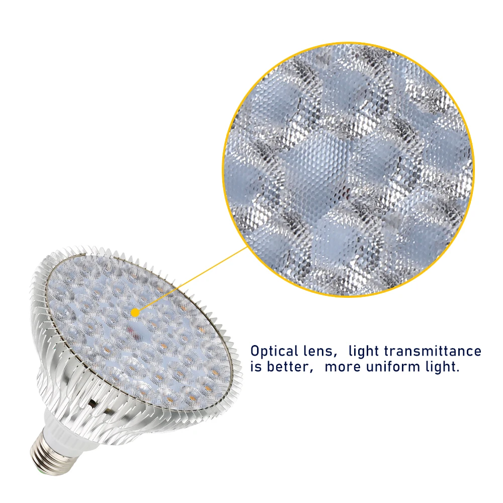 Sinjia 100w E27 36pcs Smd3030 Warm White Led Grow Light For Indoor