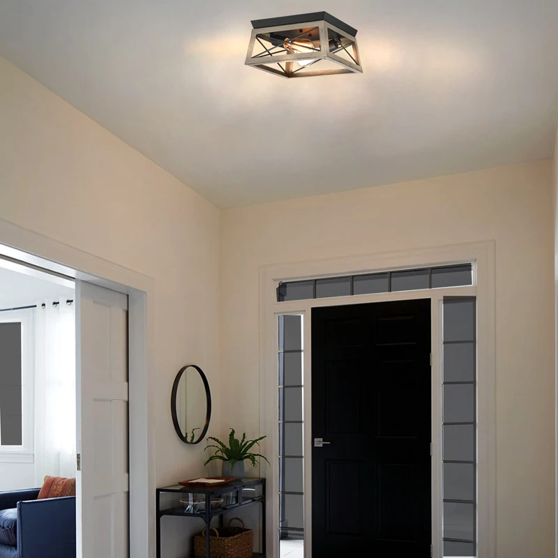Indoor flush mount Light Art Type Corridor Aisle Grey Wooden ceiling Light