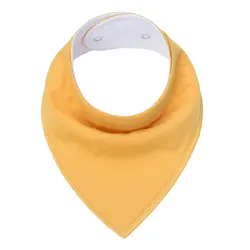 New solid color baby cotton triangle scarf bib double-layer children's saliva towel bib processing custom factory direct sales