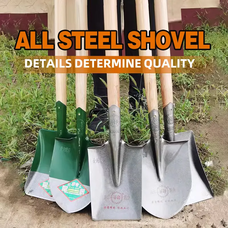 product china factory farming   construction agricultural garden square  round point  steel shovel  head671-2