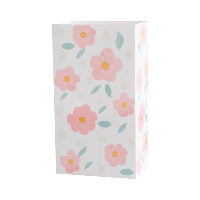 Printing Paper Gift Bags Party Favor Cookie Candy Paper Bag Wholesale Custom Standard Size Flower Kraft Paper Carton Recyclable