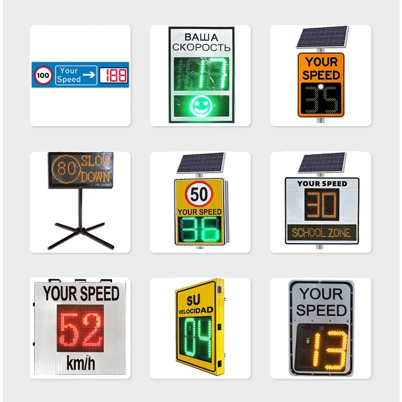 Polic Speed Limit Measuring Solar Radar Enforcement Aluminum Blank Traffic Signs for Traffic in the USA
