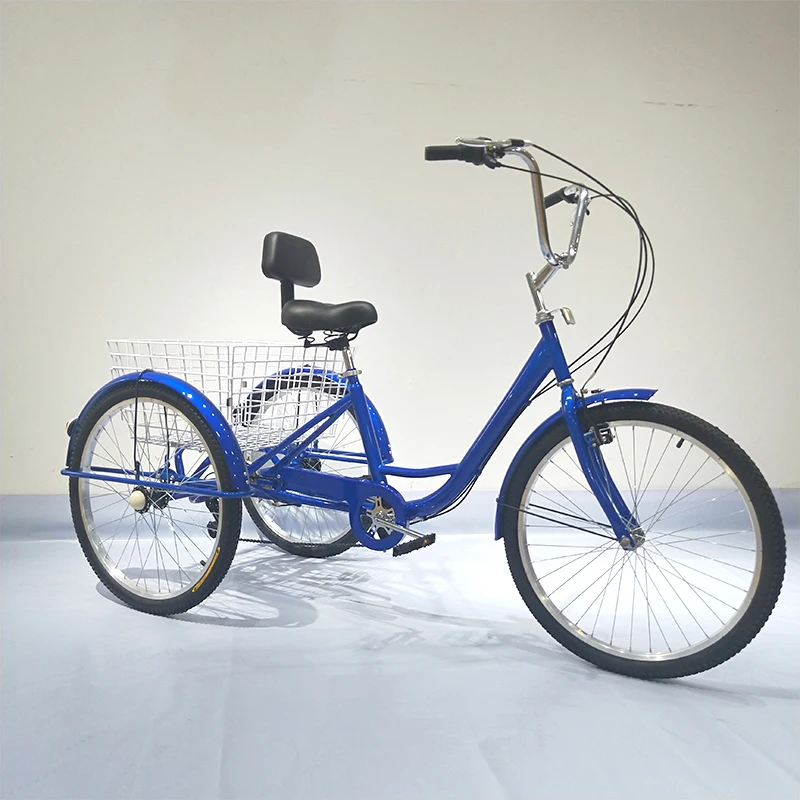 KumuJ Driewieler voor volwassenen, 41 - 61 cm, seniorenfiets met 3 wielen en 8 versnellingen, fiets met boodschappenmand, fiets met fietsmand voor volwassenen, senioren en vrouwen, in hoogte