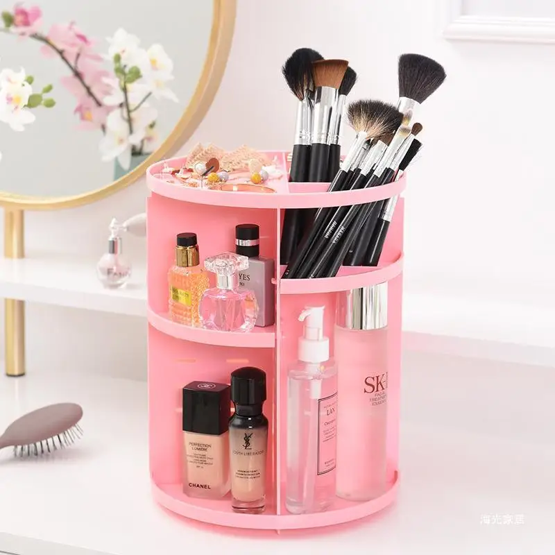 Rotating makeup storage box Shelf Acrylic desktop skin care dresser Durable multi-functional makeup box