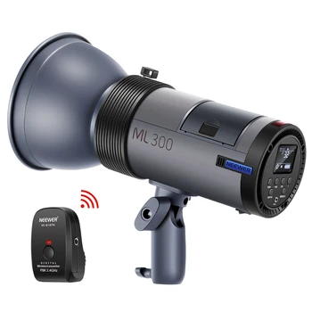 Neewer ML300 300W GN60 Outdoor Studio Flash Strobe Li-ion Battery Powered Cordless Moonlight with Wireless Trigger,Full Power