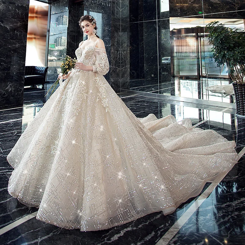 S246Q 2022 New Bride Big Tail Starry Sky Super Fairy Dream