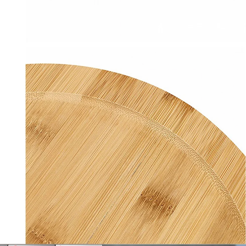 Bamboo Wooden Cake Stand with Rotating Plate