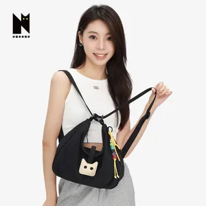 NOXXON Personalized Tote Bag Solid Color Shoulder Bag Nylon Lightweight Large Capacity Hobo Tote Shoulder Bag for Daily Life