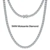 silver 5mm VVS Moissanite
