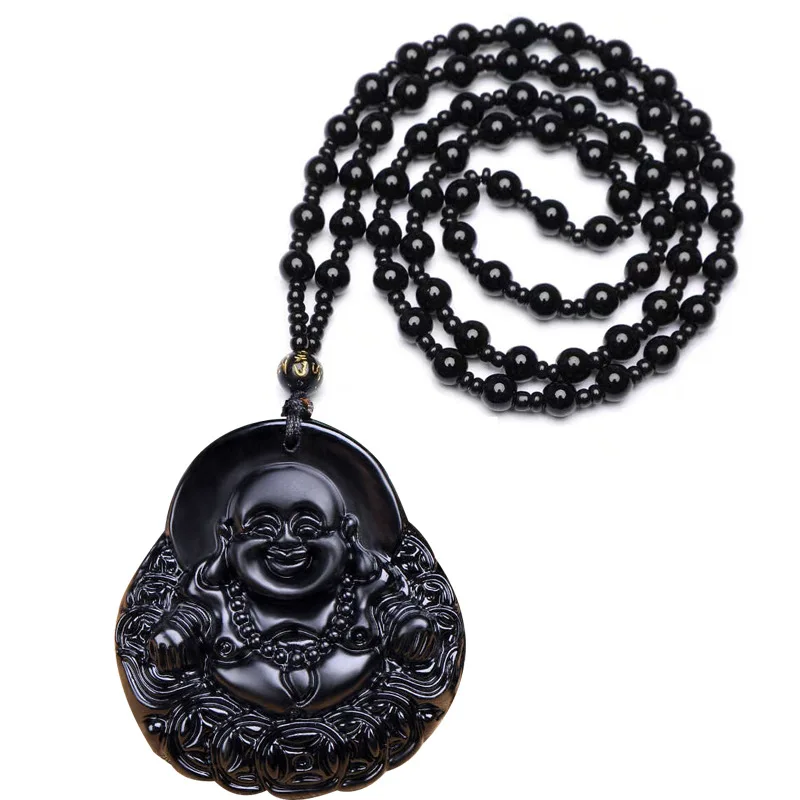 black buddha necklace