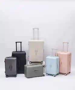 Factory Wholesale New Designer Business Luggage Case Hard Shell Travel Boarding Suitcase with Zipper Frame Trolley Suitcase
