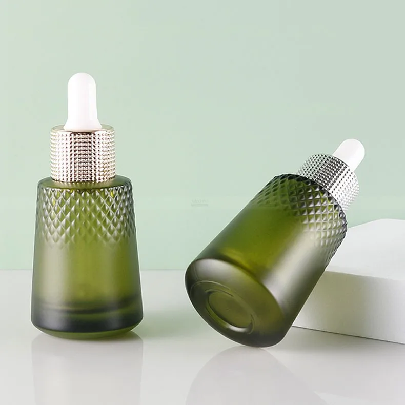Shape Dropper T Shape Push 1oz Glass Dropper Bottle 30ml Cosmetic Glass Bottles with ...