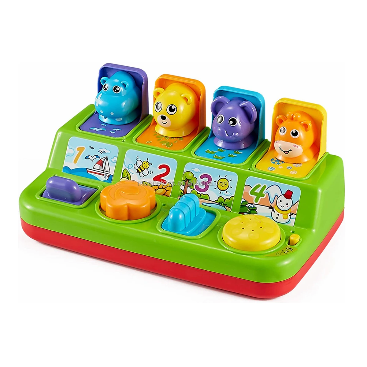 Educational Game Toys For Baby Toy Musical Instruments Fourkey Animals Pop Up Game With Sound