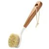 Straight-handled pot brush