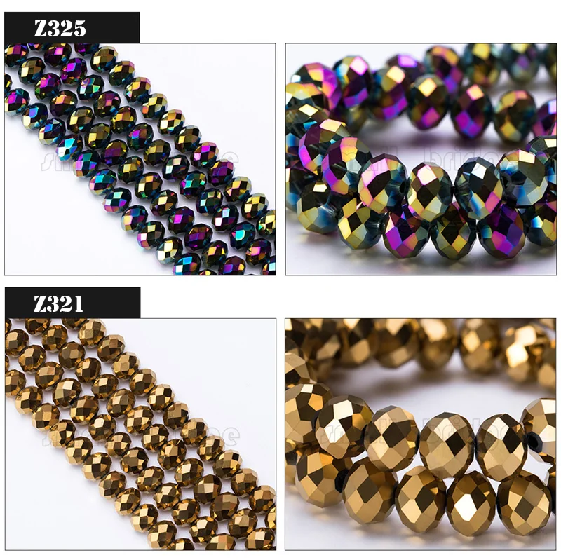 Wholesale  Plating Silver colour Faceted Rondelle crystal Beads  with Cheap Price supplier