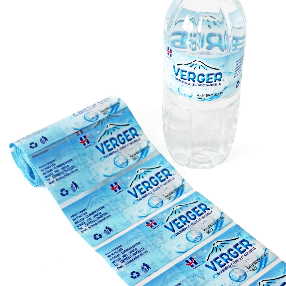 Free Sample New Design Shrink Label for PVC Heat Shrink Sleeve Label Water Bottle Label