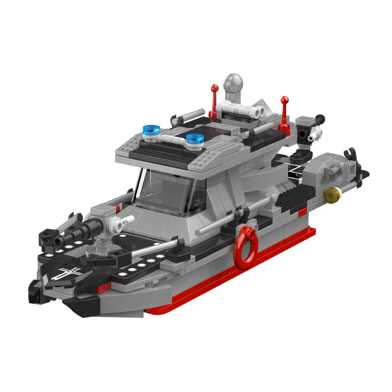 COGO Creative 338PCS Block Building Game Brick Toys Blocks Military Ship Building Block Sets