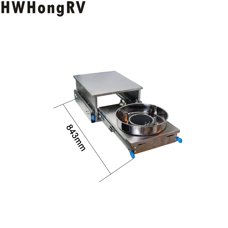 Campervan Pullout Gas Stove Cooker For Camping Kitchen Cara Van Slide