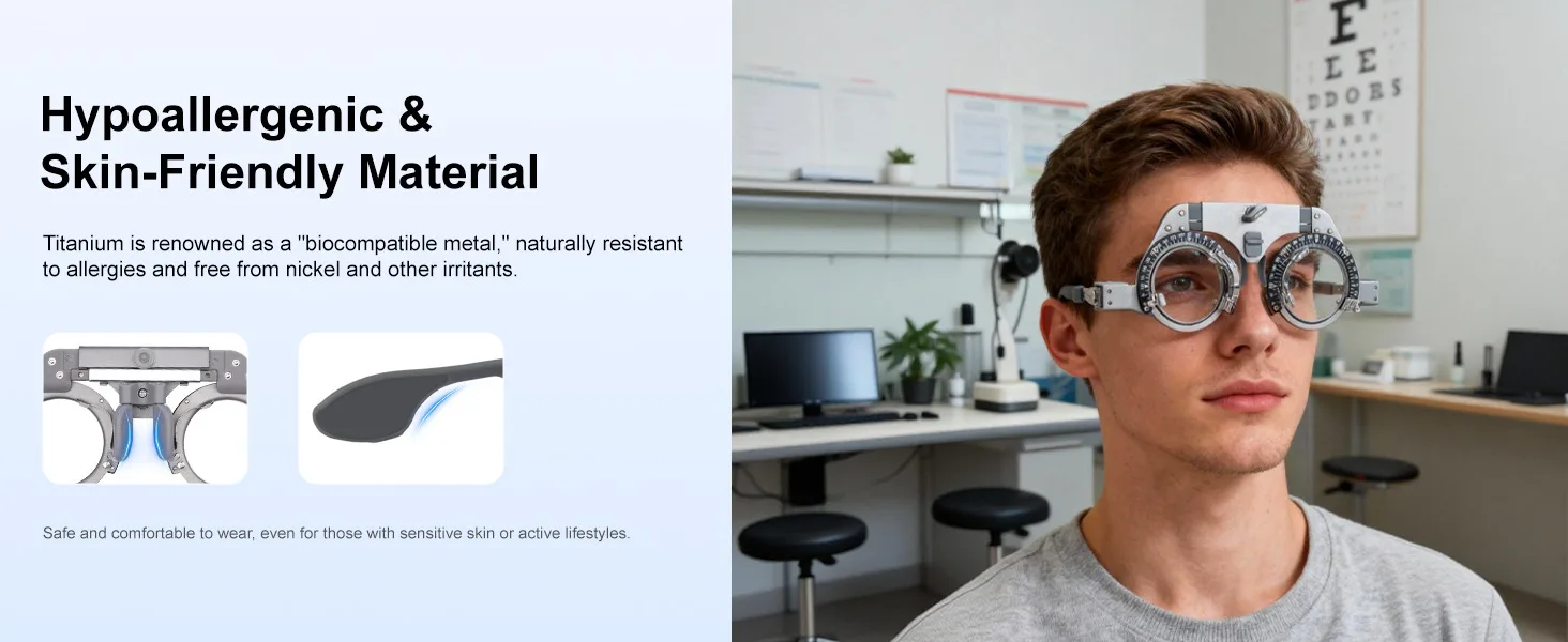High Quality Wholesale Ophthalmic Trial Lens Frame with Titanium Metal Material for Optical Optometry