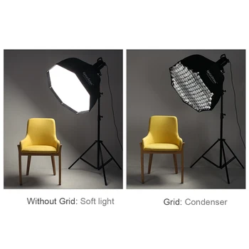 Godox 95cm 37.5in Portable Octagonal Umbrella Softbox with Honeycomb Grid Bowens Mount Studio Flash Softbox SK400II QT400II product image