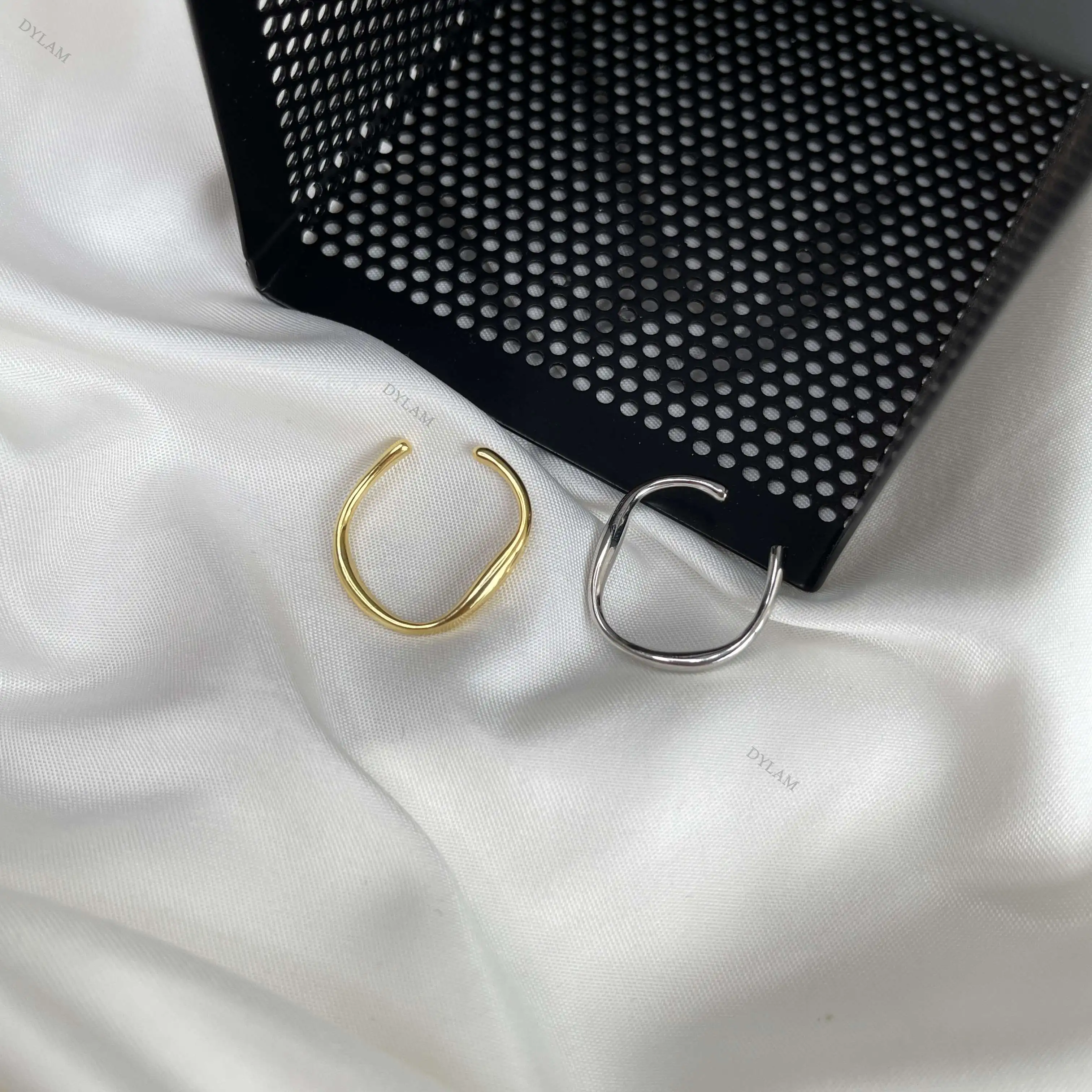 KAKODIY Simple Design Jewelry 2 Color Opening Minimal Korean 925 Sterling Silver Ring Index Smooth Adjustable Ring detail 2