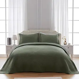 OEKO-TEX Certified Lightweight  Bedding Set 3pcs Quilt Bedspread Coverlets Wholesale for Home Use