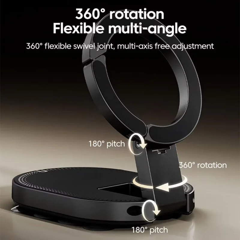 Hands Free Magnetic Suction Mirror Window Phone Holder, Sticky Grip Double Sided Mount for iPhone