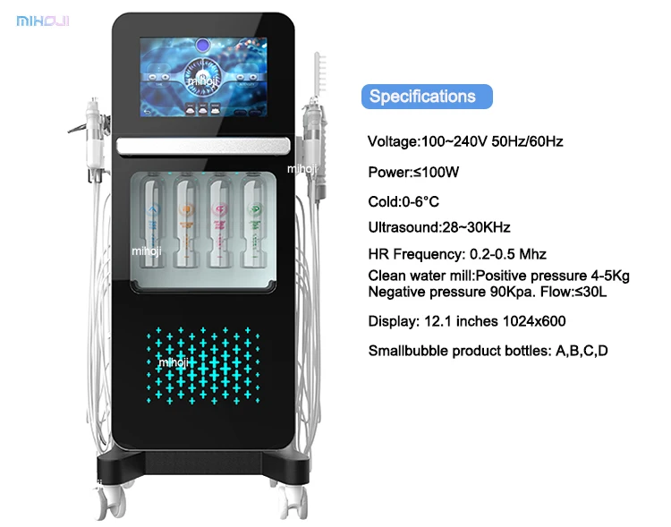 Professional Hydrafacial Machine with 2 Years Warranty 17 Handles and Vacuum Pressure ≥100Kpa for Advanced Skin Care