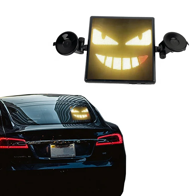 Custom Full Color Rgb Smart Digital Light Emotion Screen Led Interactive Car Display for Rear Back Window With Voice Control