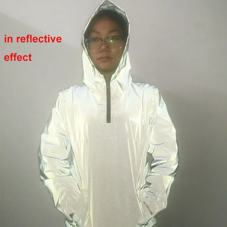 High Light Black Reflective Fabric for Clothing