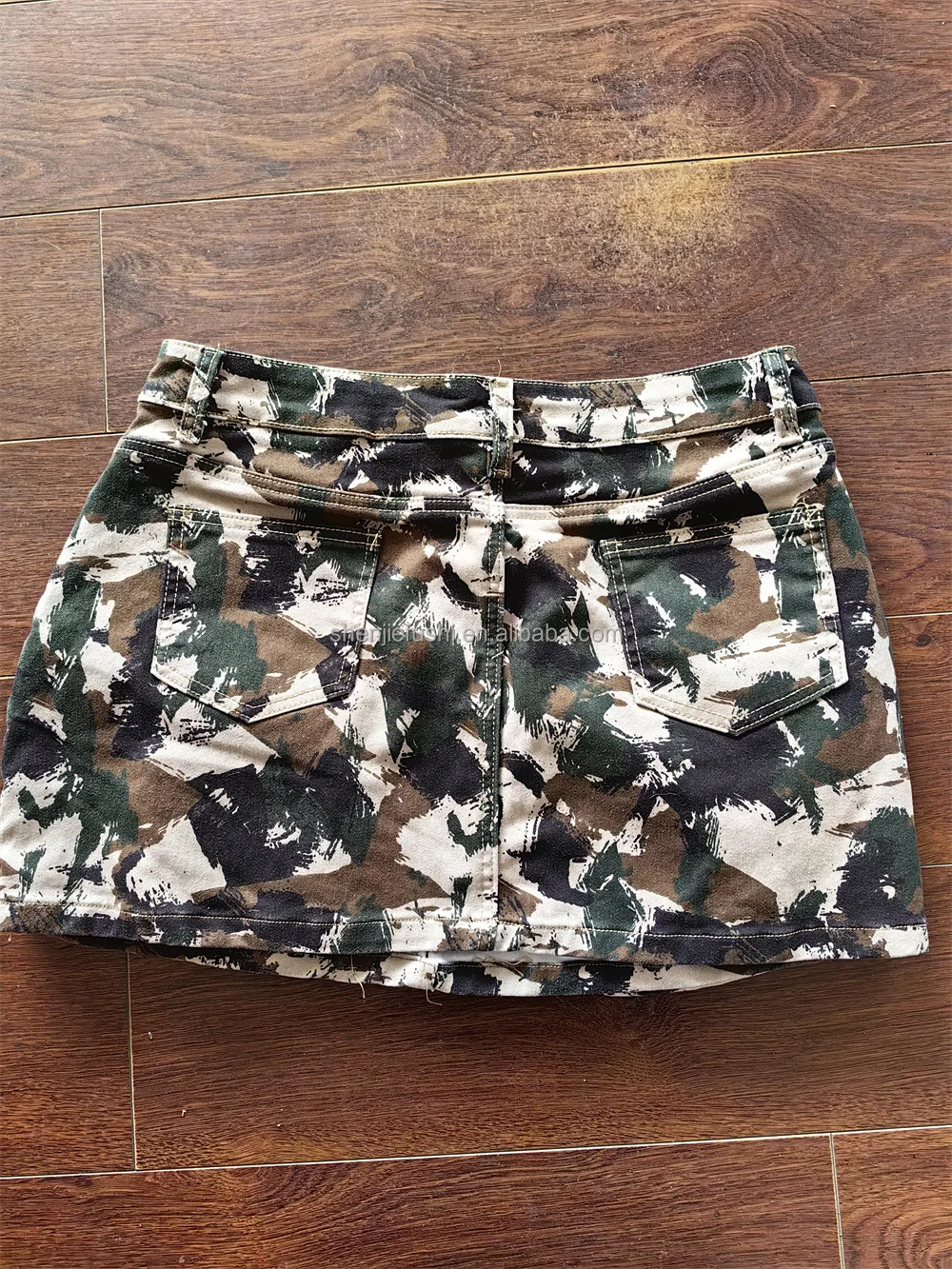 Camouflage Elasticity Printed Loose Skirts Bottoms