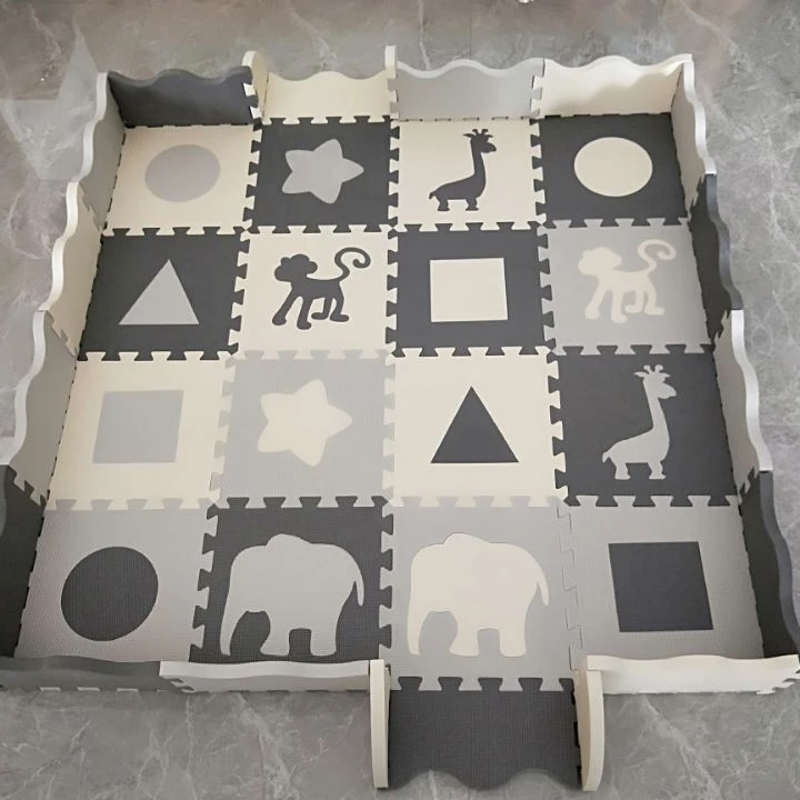 EVA  Animals Paterms With Fence  Interlocking Foam  Mat