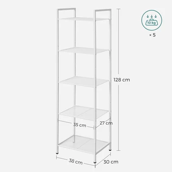 SONGMICS 3-Tier Storage Rack, Bathroom Shelf, Extendable Plant Stand with  Adjustable Shelf, for Bathroom, Living Room, Balcony, Kitchen, Black