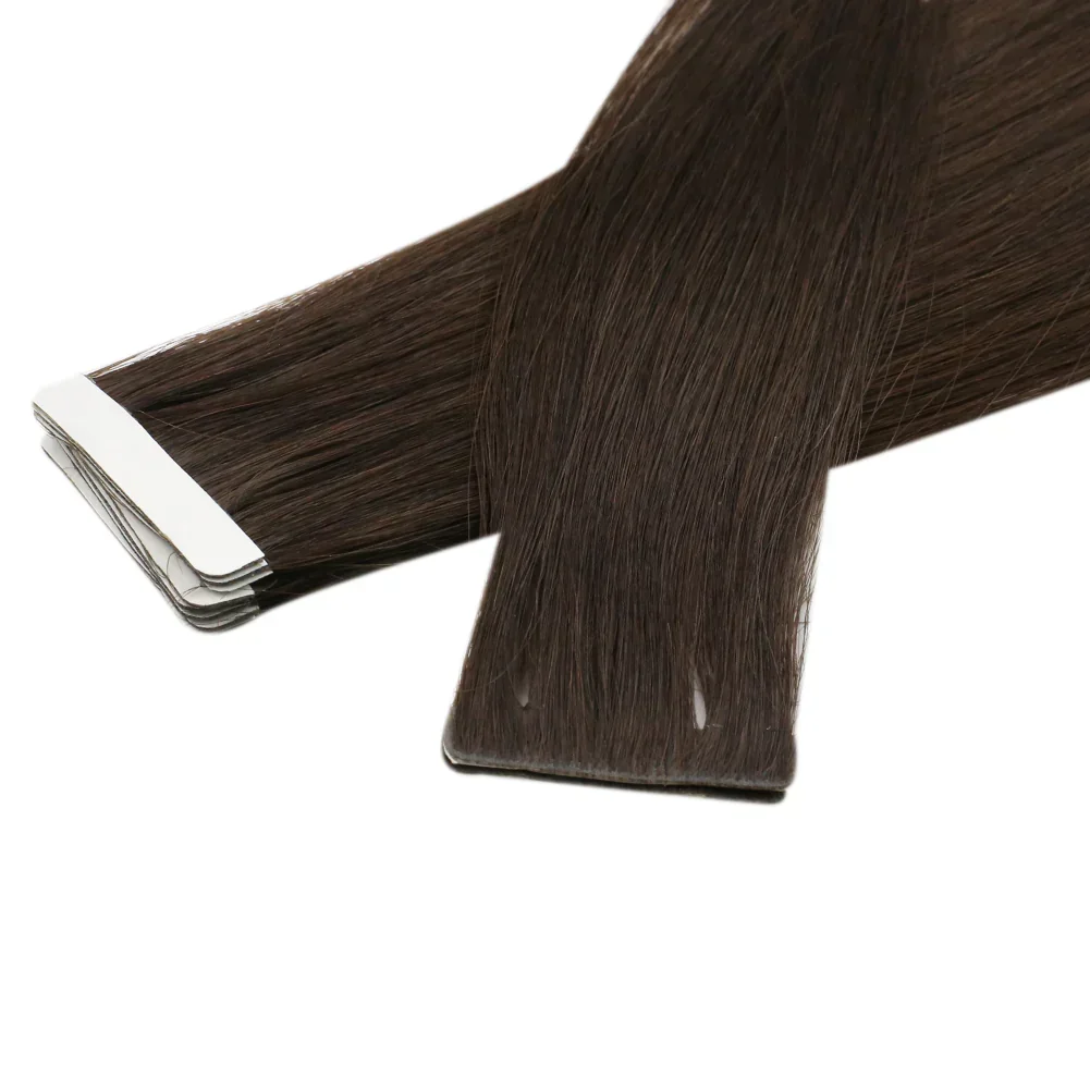 LaaVoo Virgin Injected Tape in Hair Extensions 100% Real Brazilian Hair 5Pcs&20Pcs Pure Color_voghion.com