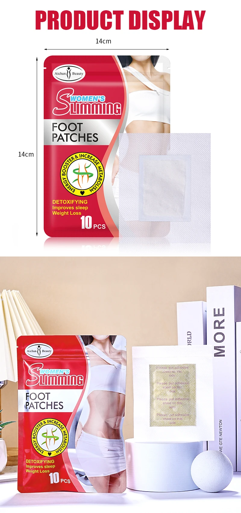 Aichun Beauty 10pcs Detox Slimming Patch Arms Tummy Patch Slim Patch