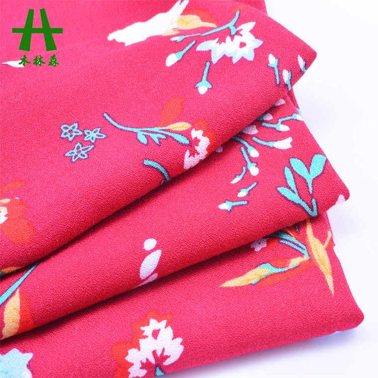 Mulinsen текстиль 40s вихревой Печатный тканый мох креп вискоза ткань