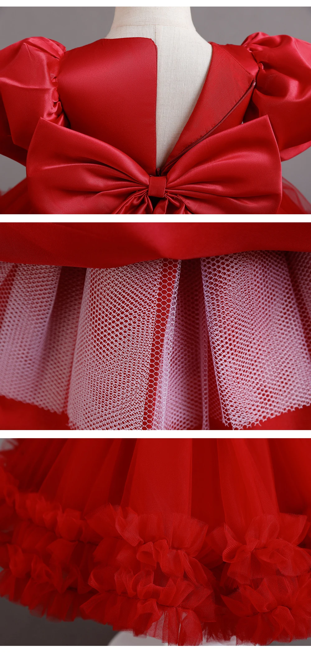 Toddler Tulle Dress With Bow Boutique Fairy Puffy Toddler Dress For