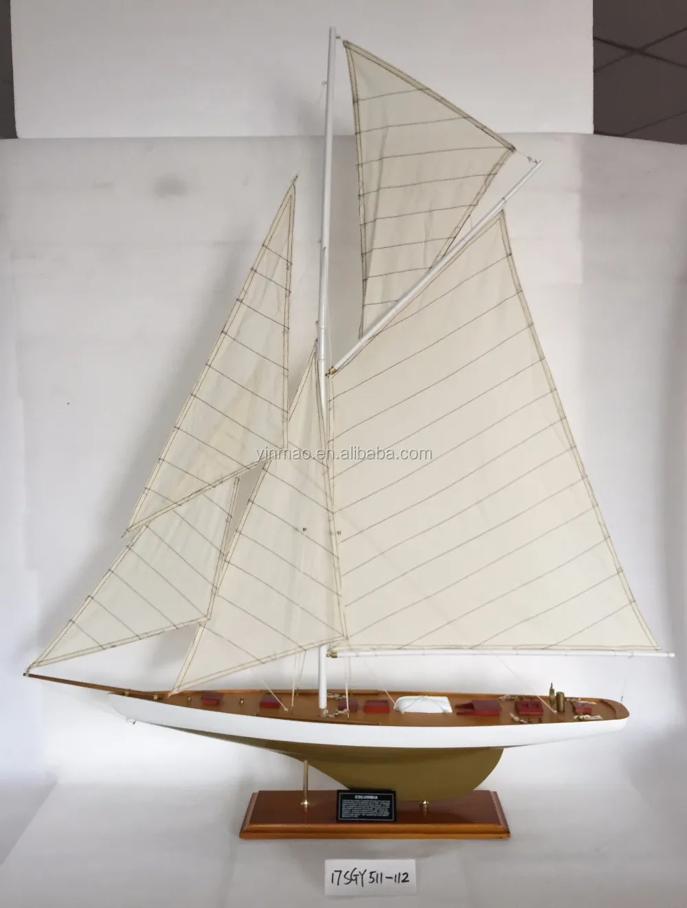 Big Wooden Racing Yacht Model - Fast Speed Vessel Boat