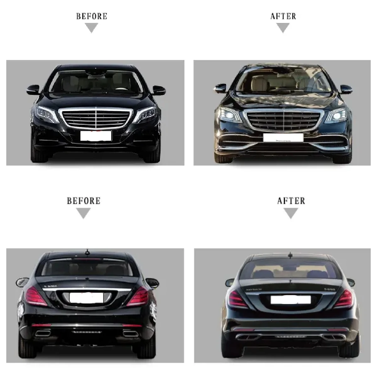 W221 Upgrade to W222 Body Kit for Mercedes Benz W221 S Class Upgrade ...