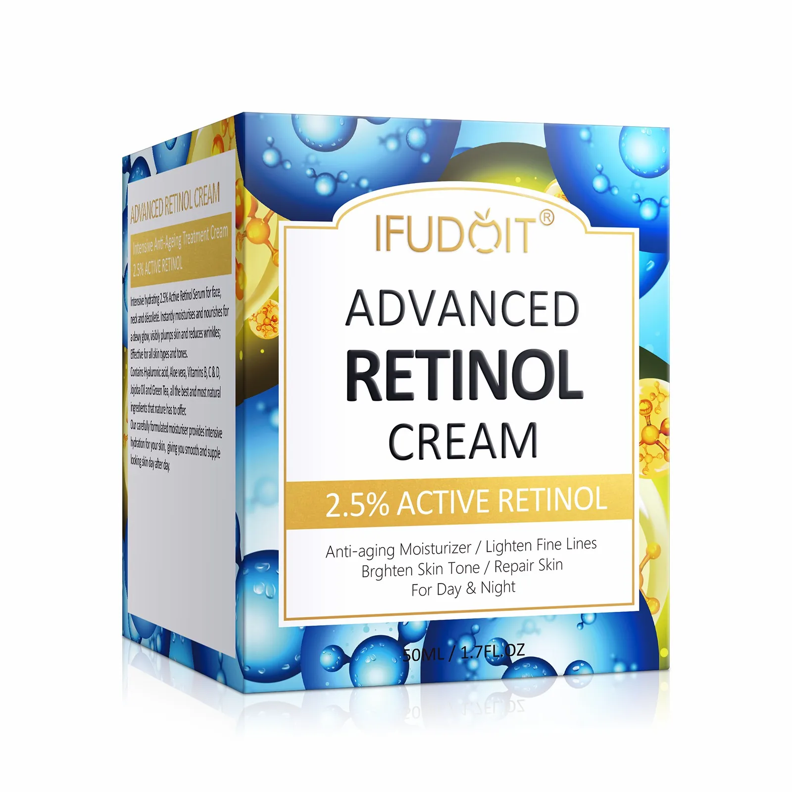 IFUDOIT Retinol Cream for Face with Hyaluronic Acid Collagen Face Moisturizer for Women Help Reduce Wrinkles and Dryness