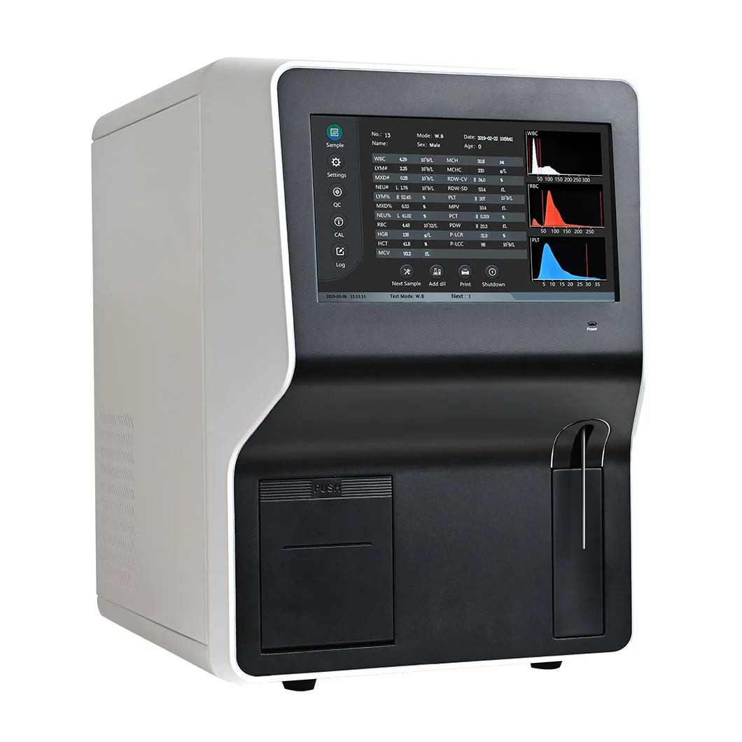 HMA-3000 Laboratory Instrument Large LCD Touch Screen 3 Part Automatic Hematology Haematology Analyzer factory