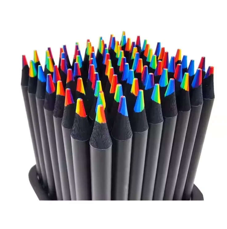 7 Color Rainbow Art Colored Pencils For Coloring Books And Drawing In Arts_voghion.com