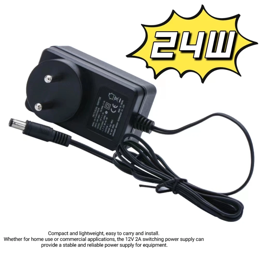 Wall-mount 12v 2a Power Adapter 100-240v 50/60hz Dc Output Type 24w ...