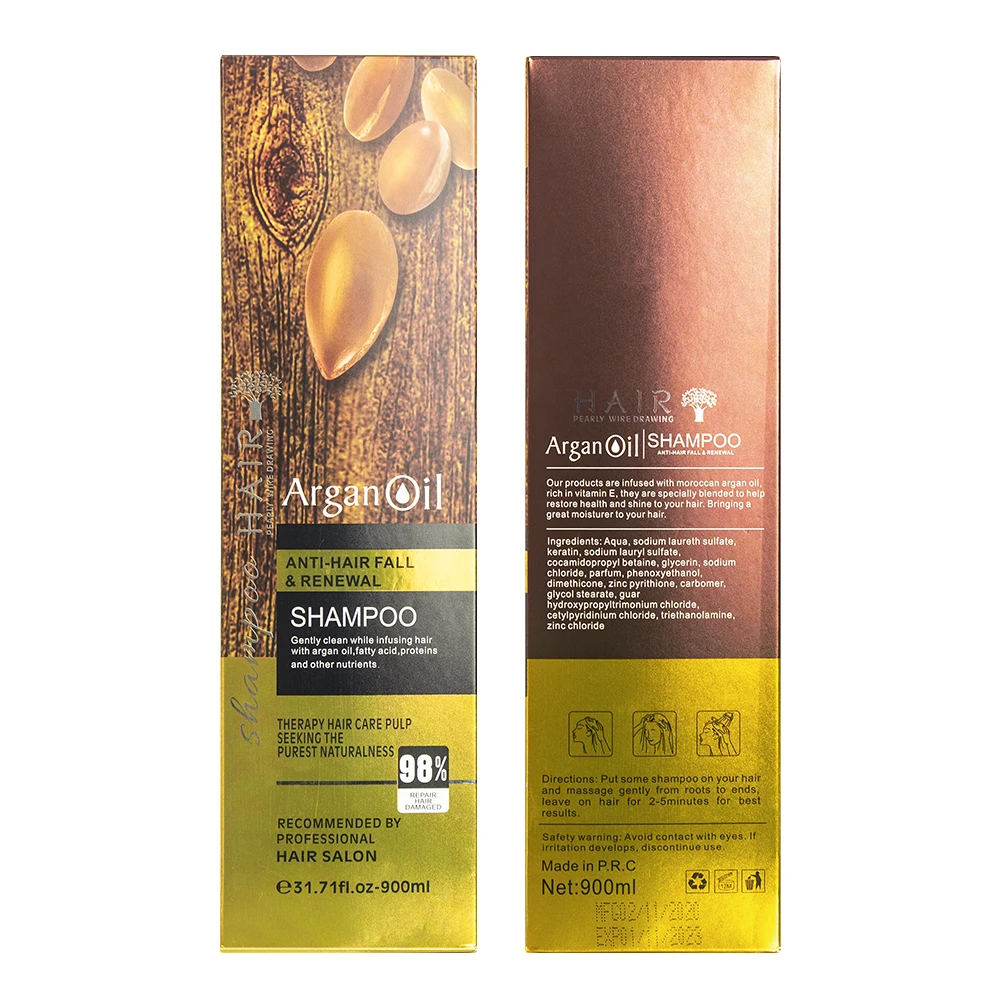 Natural Hair Hotel Ginger Argan Oil Treatment Hair Care Products Anti Dandruff Care Growth Shampoo and Conditioner