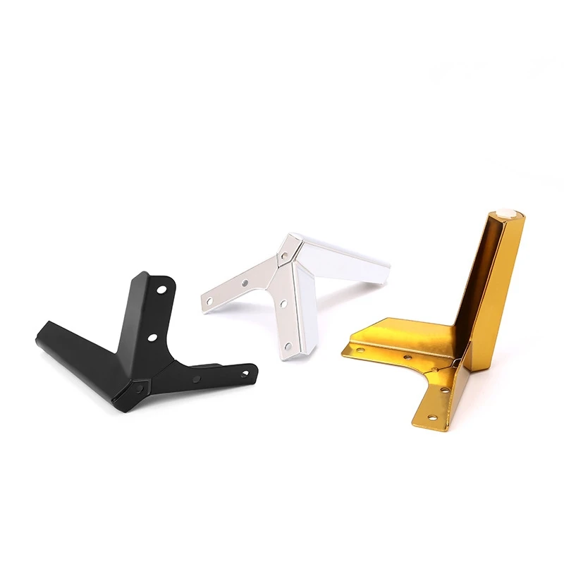 Triangle Replacement Couch Sofa Legs Gold Chrome Corner Sofa Leg Modern Metal Furniture Legs For Chair Table