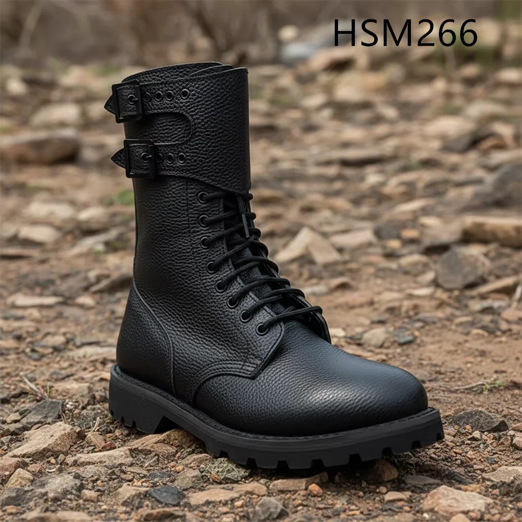 LXG, Tam Barton Çaplı Dəri Fransız Ranger Botları, Çoxqatlı Yumşaq Döşəməli, Goodyear Kauçuk Tabanlı 12 Düymlik Taktil Botlar HSM266